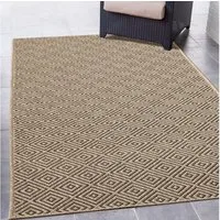 Carpetia Outdoorteppich In- & Outdoorteppich Jute-Look, rechteckig, Höhe: 5 mm, robuste Struktur wetterfest & pflegeleicht