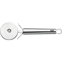Silit Pizzaschneider Classic Line, Pizzaschneider 22 cm, scharfes Schneidrad, Fingerschutz, Edelstahl