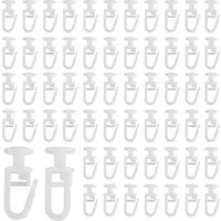 FELIXLEO Gardinengleiter 120 Stück Gardinengleiter 11mm Faltenlegehaken für Vorhangschienen, (1-St)