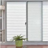 HomeBella Fensterfolie Statisch haftende Fensterfolie mit Streifen Sichtschutzfolie, – Milchglas Optik für Fenster & Türen, ohne Kleber