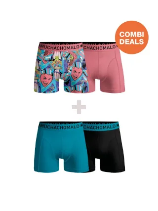 Muchachomalo Herren Boxershorts – 2+2 Stück – Herren Unterhosen