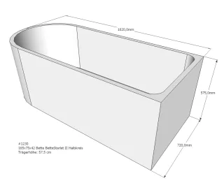 Neuesbad Wannenträger für Bette Starlet 2 165x75 oval SW12485