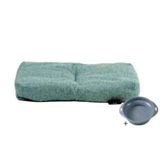 Rohrschneider ® Hundebett mit Anti-Rutsch-Boden, strapazierfähiges Kissen für Hunde und Katzen, B47 x T30 x H7 cm, inkl. Gratis-Wassernapf