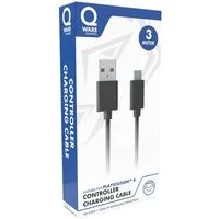 Qware Gaming USB Kabel 3m – Ladekabel kompatibel mit PlayStation 4 Zubehör PlayStation 4