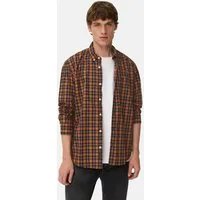 camel active Karohemd aus reiner Baumwolle Langarm Button-Down