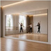 MySpiegel.de Wandspiegel Spiegelwand Für Fitness und Ballett mit Splitterschutzfolie