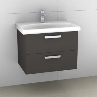 Artiqua 412 Waschtischunterschrank für Daylight K0726, Stahlgrau, 412-WU2L-I04-7142-88 412-WU2L-I04-7142-88