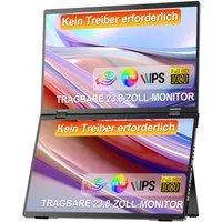 UPERFECT Doppelmonitor-Klappmonitor Dreifach-Bildschirmfreigabe Portabler Monitor (39,62 cm/15.6 ", 1920 x 1080 px, Full HD, 25 ms Reaktionszeit, 60 Hz, IPS)