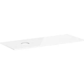 hansgrohe Xelu Q Konsole 54116050 1360 x 550 mm, Ausschnitt links, Aufsatzwaschtisch ohne Hahnloch, weiß hochglanz