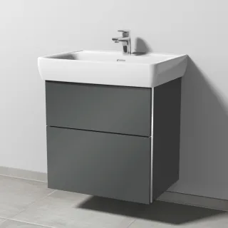 Sanipa 3way Waschtischunterbau zu Laufen Pro A Waschtisch mit 2 Auszügen, Anthrazit-Glanz BS75779