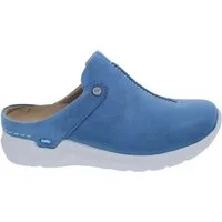 WOLKY Wolky Clog Holland DB 0662536-804, Nubukleder, Blau, Fußbett zum Wechs Clog
