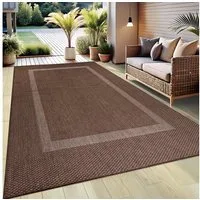 OTTO home Teppich Venedig Bordüre auch als Läufer erhältlich, rechteckig, Höhe: 3 mm, In- und Outdoor geeignet, Sisal-Optik, Wetterfest & UV-beständig