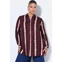 Studio Untold Hemdbluse Hemdbluse Straight Shape Batik-Stripes Langarm