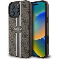 Guess Handyhülle iPhone 16 Pro Max Kunstleder braun MagSafe kompatibel Logo 6,9 Zoll, Kantenschutz