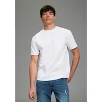 Bruno Banani T-Shirt Oversize Kurzarmshirt, lässige Passform, unifarben, aus Single Jersey