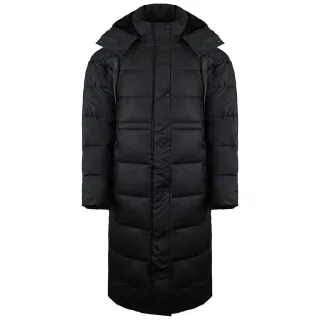 Hunter Intrepid Damen – Langer Puffermantel in Schwarz