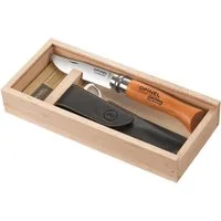 Opinel Universalmesser Opinel No 08 Carbon, mit Etui, Holzbox