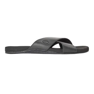 Timberland - "Seaton Bay" Kreuzriemen Pantoffeln für Herren, Leder (Samtschwarz)