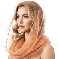 Zaewry Kopftuch Modisches Damen-Kopftuch/Haarband, quadratisches Strass-Seidentuch, Damenschal/Schultertuch, elegantes Halstuch/Kopftuchmütze