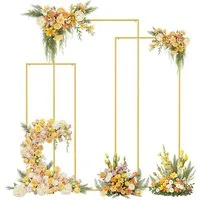 Rutaqian Rosenbogen Hochzeitsbogen Metall 3er Set 150-200cm Party Deko Bogen Gestell 3-teiliges Set, Dekorativer Bogenständer, Metallrahmen (150x60cm, 181x79cm, 200x99cm)
