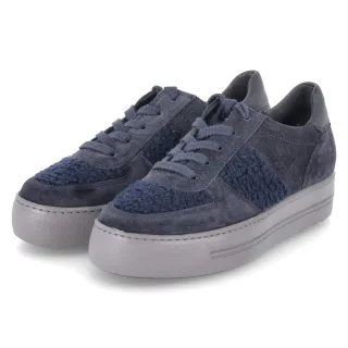 Paul Green Low Sneaker  Blau - Gr. 37 -  Leder und Textil