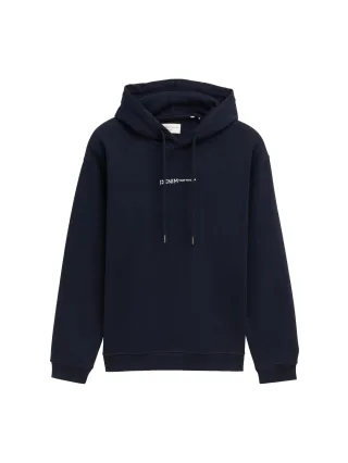 Denim Tom Tailor - Hoodie mit Bio-Baumwolle sky captain blue - Gr. - M