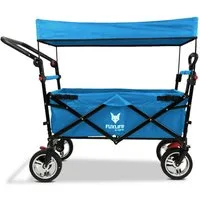 FUXLIFE Bollerwagen CT-700, faltbar, mit Bremsen, gepolsterter Innenraum