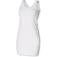SF Women Rundhalsshirt Damen Kleid Women`s Stretch Vest Dress