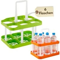 GarPet Flaschenträger Flaschenträger 6 Flaschen Flaschentasche Kunststoff Flaschenkorb Griff
