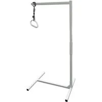 Sundo Homecare Bett - Aufstehhilfe freistehender Bettaufrichter mit Triangel-Haltegriff, Gurt bis 120kg, belastbar bis 120 kg, Fußhöhe: ca. 4,5cm
