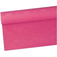 PAPSTAR GmbH Hängedekoration Tischdecke Papier Damastprägung 6x1,2m, Fuchsia