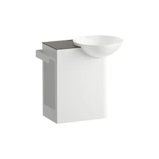 Laufen INSERT Waschplatz H585IN37111111 485x317x470 mm, Ablage links, mit einem Hahnloch, ohne Überlauf, Brown antracite