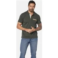 Jan Vanderstorm Poloshirt JAKOV mit Kontrast-Knopfleiste
