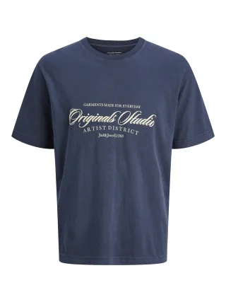 JACK&JONES - JORINWOOD WASH TEE SS CREW NECK Ocean Cavern - Gr. - XL