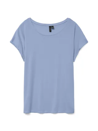 VERO MODA - VMAVA PLAIN SS TOP JRS NOOS Brunnera Blue - Gr. - S