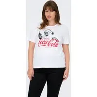ONLY CARMAKOMA Kurzarmshirt CARCOCA COLA XMAS LIFE S/S TOP JRS