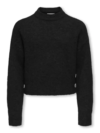 KIDS ONLY - KOGRENE LIFE LS BUTTON O-NECK CP KNT Black - Gr. - 164