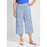 GOLDNER Schlupfhose Kurzgröße: Weite Schlupfhose VERA mit Print Viskosehose, grafisch gemustert, elastisch, Schlupfbund