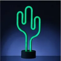 SATISFIRE LED Dekolicht LED Neonlicht Kaktus grün Neonschild Leuchtfigur Batterie USB 30cm, LED Classic, grün