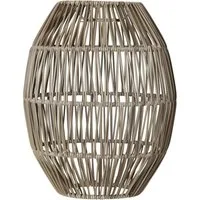 STAR TRADING Lampenschirm Dekoleuchte Lampenschirm Rattan H: 30cm für E27 Fassungen Außen beige