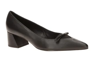 H?gl 2-10 4520 0100 Black Pumps Ginny Echtleder Blockabsatz 5cm