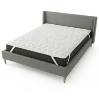 Matratzenschoner Matratzenschutz Topper 90x200 cm Matratzenauflage SEI Design, Bettauflage - ergonomisch gesteppt mit 4X Gummi-Befestigung