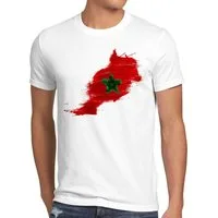 style3 T-Shirt Flagge Marokko Fußball Sport Morocco WM EM Fahne