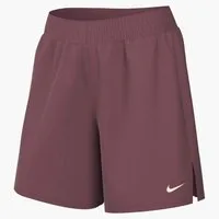 Nike Sportswear Shorts W NK STDO FLC MW MR STD 4 SHRT mit Eingrifftaschen, ca. Mitte Oberschenkel lang, gerade Beinform