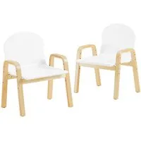 SoBuy Kindersitzgruppe KMB24, Kinder Schreibtischstuhl, Kinderstühle Kinderzimmer, 2er Set Stuhl höhenverstellbar Stühlchen mit Armlehnen und Rückenlehne