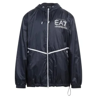 Ea7 Marineblaue Kapuzenjacke