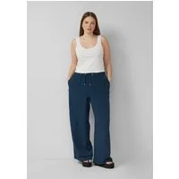 QS Chinos Hose Leinenmix Hose mit weitem Bein