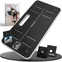 NEOLYMP Expander Widerstandsbänder Plattform aus Holz mit Grip Tape & Metallösen, Hochwertige Mehrschicht-Holzkonstruktion mit integrierten Metallösen