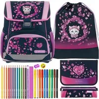 Herlitz Schulranzen Set Loop Plus 10-teilig 2026 Mädchen Blossom Dance Kitty