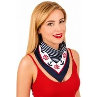 Das Kostümland Kostüm Matrosen Halstuch - Marine Bandana mit Anker, 55x